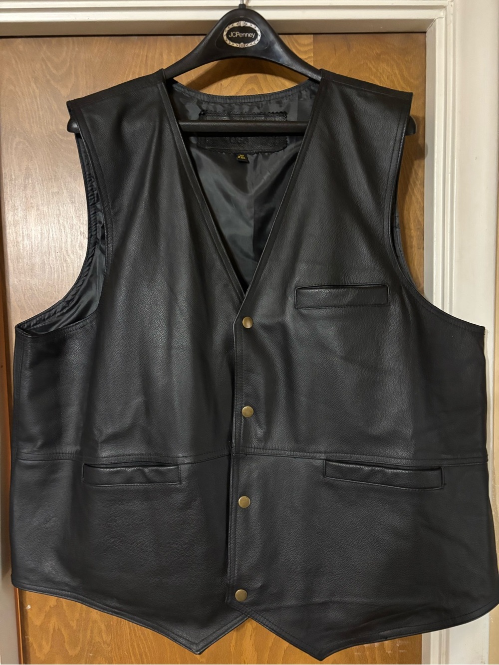 Men’s Roma Black Leather Conceal Carry Vest